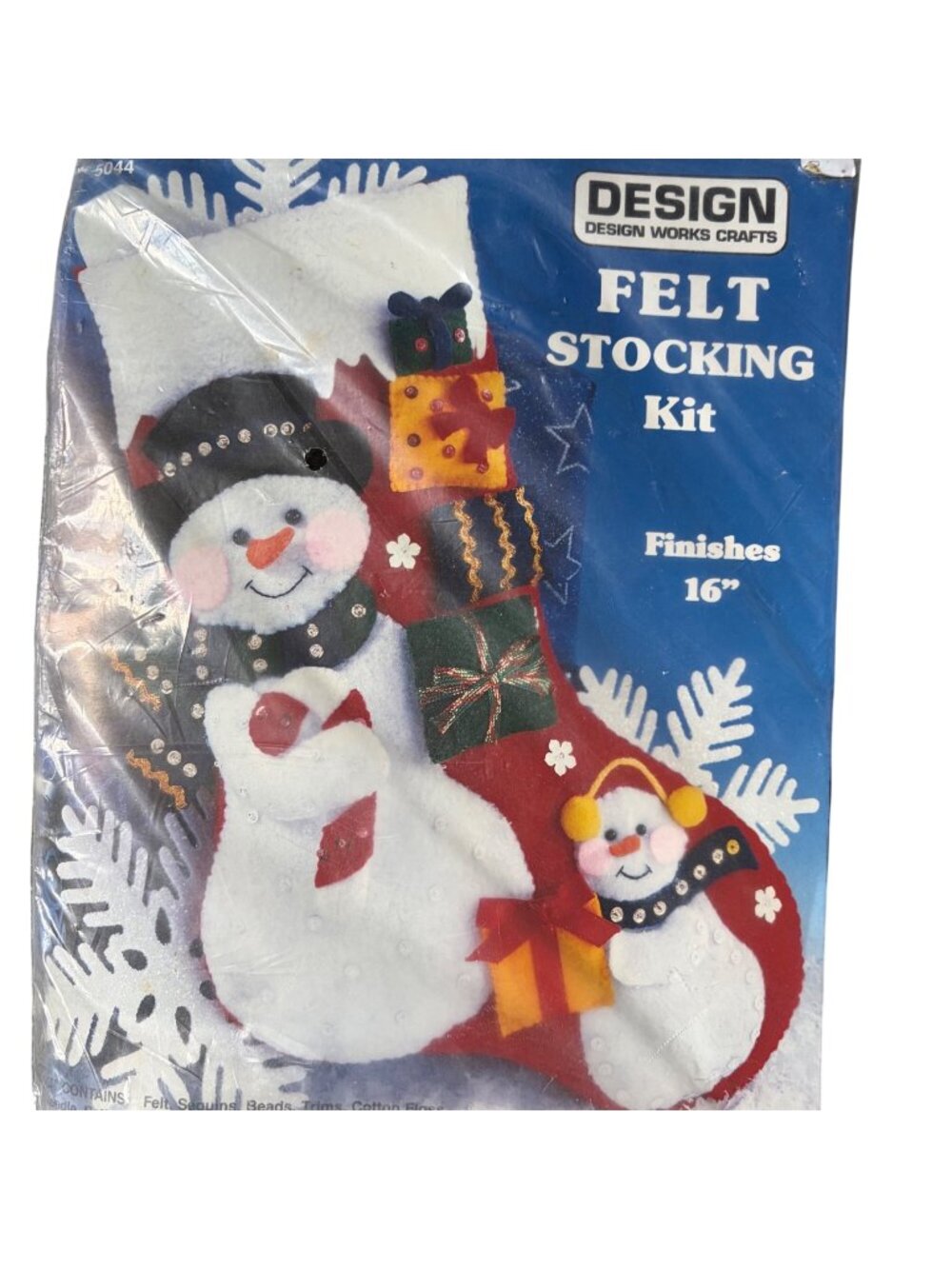 Design Works Snowmen With Presents Felt Stocking Kit 16" Christmas